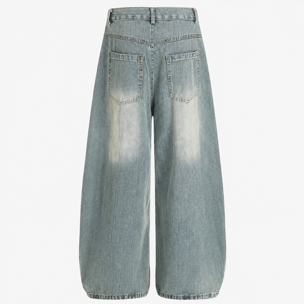 Slub Wash Machete Dye Denim Jeans