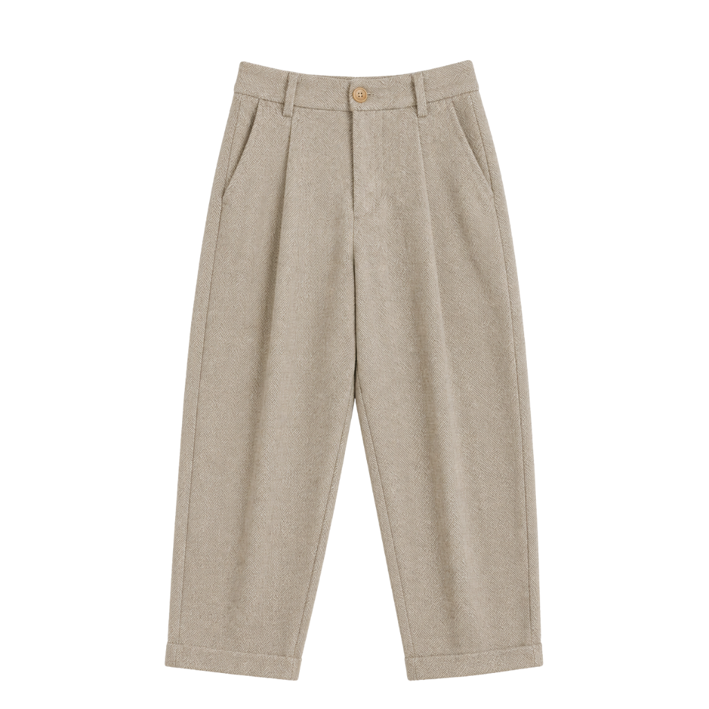 Men’s Vintage Casual Button Loose Trouser