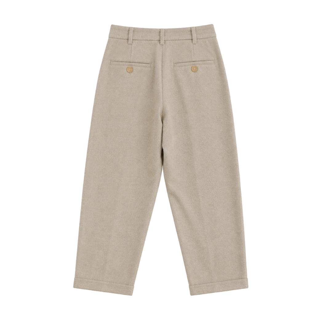 Men’s Vintage Casual Button Loose Trouser