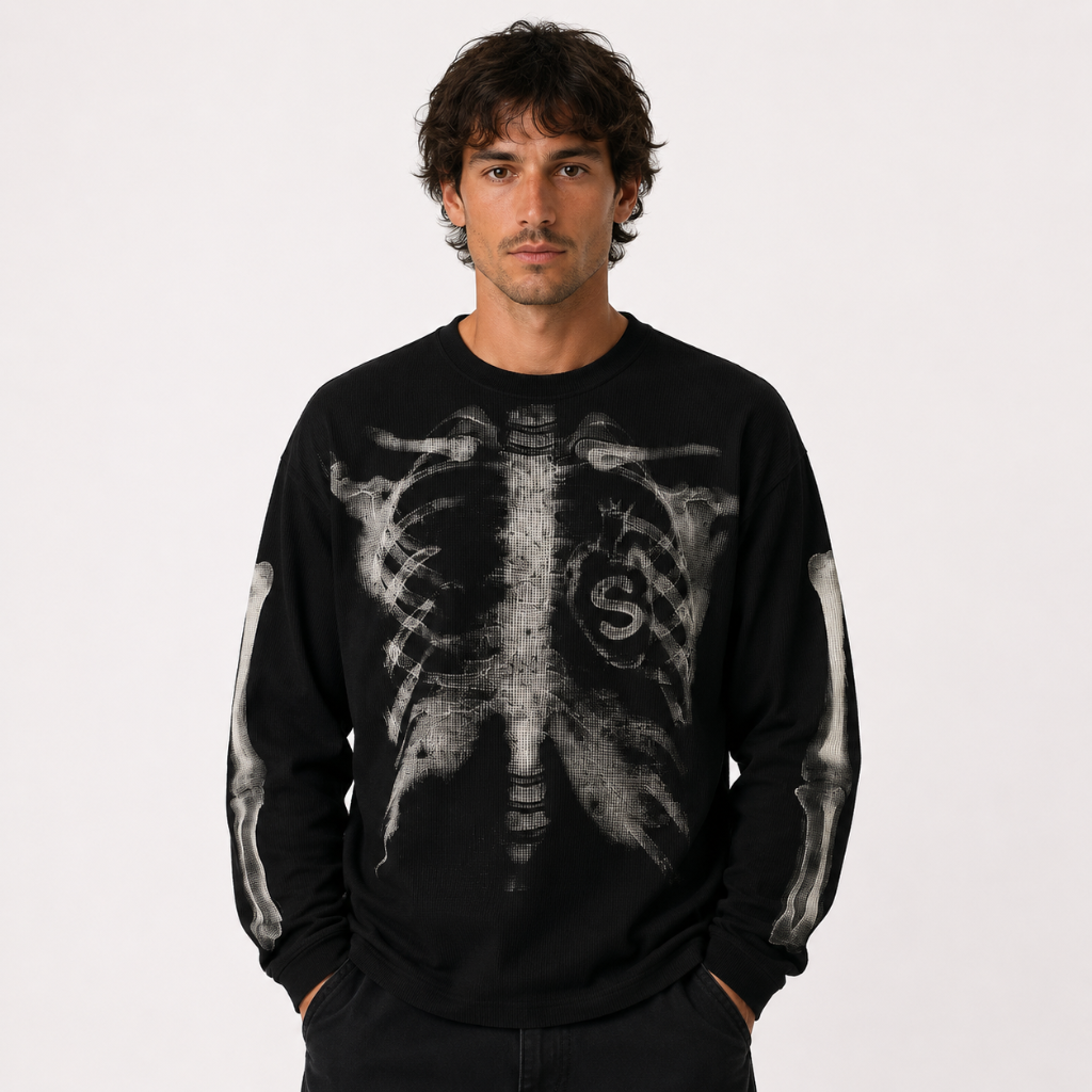 Vintage Skeleton Graphic T-Shirt