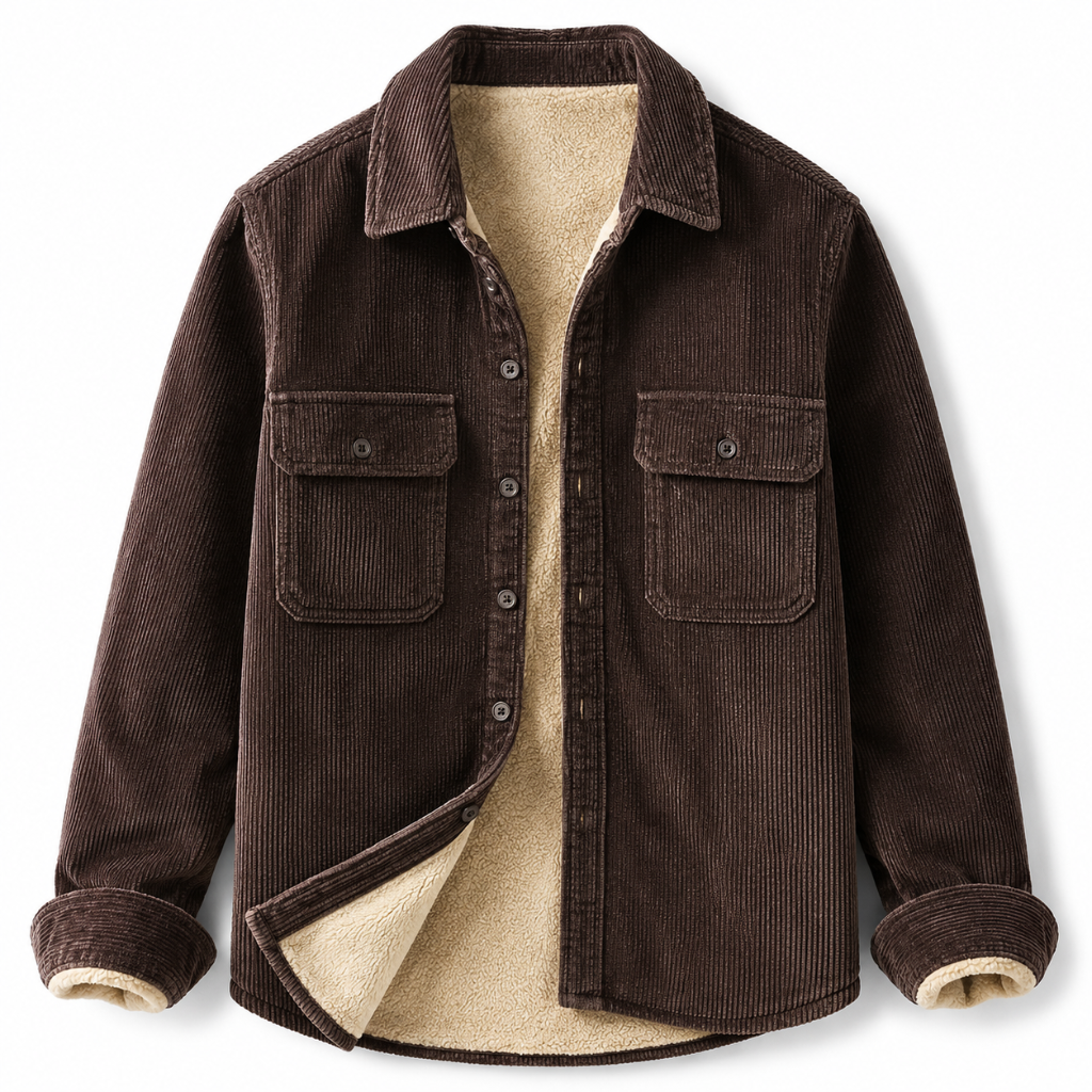 Elegant Corduroy Winter Jacket for Men
