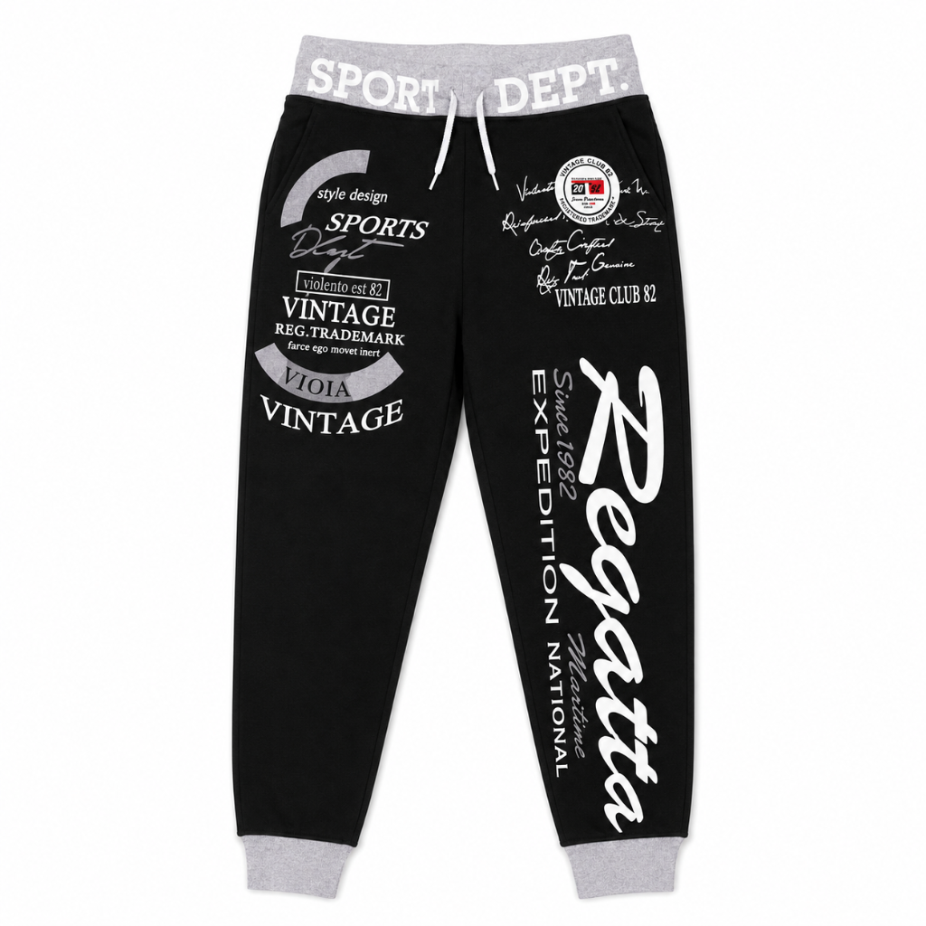Men's Drawstring Elastic Waist Sports Trousers