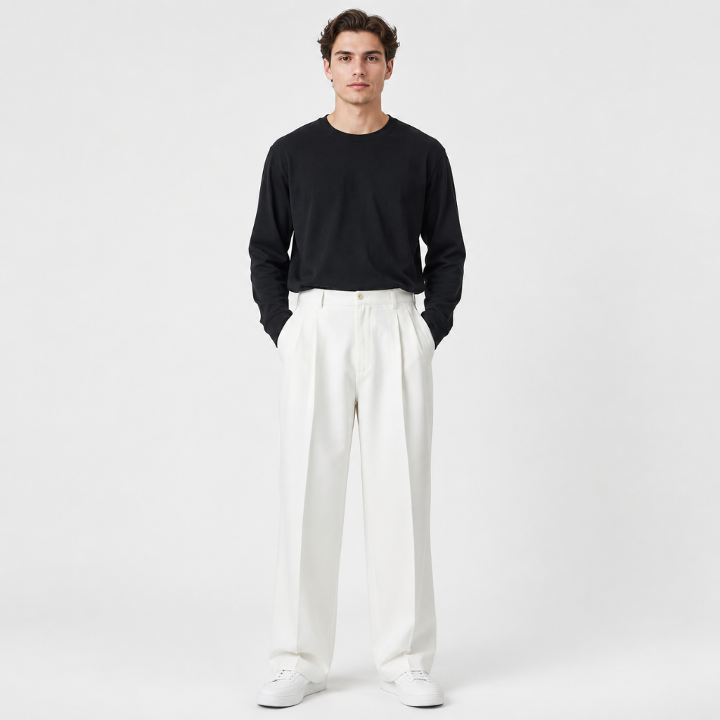 Men's Wide-Leg Casual Trousers