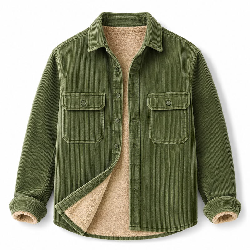 Elegant Corduroy Winter Jacket for Men