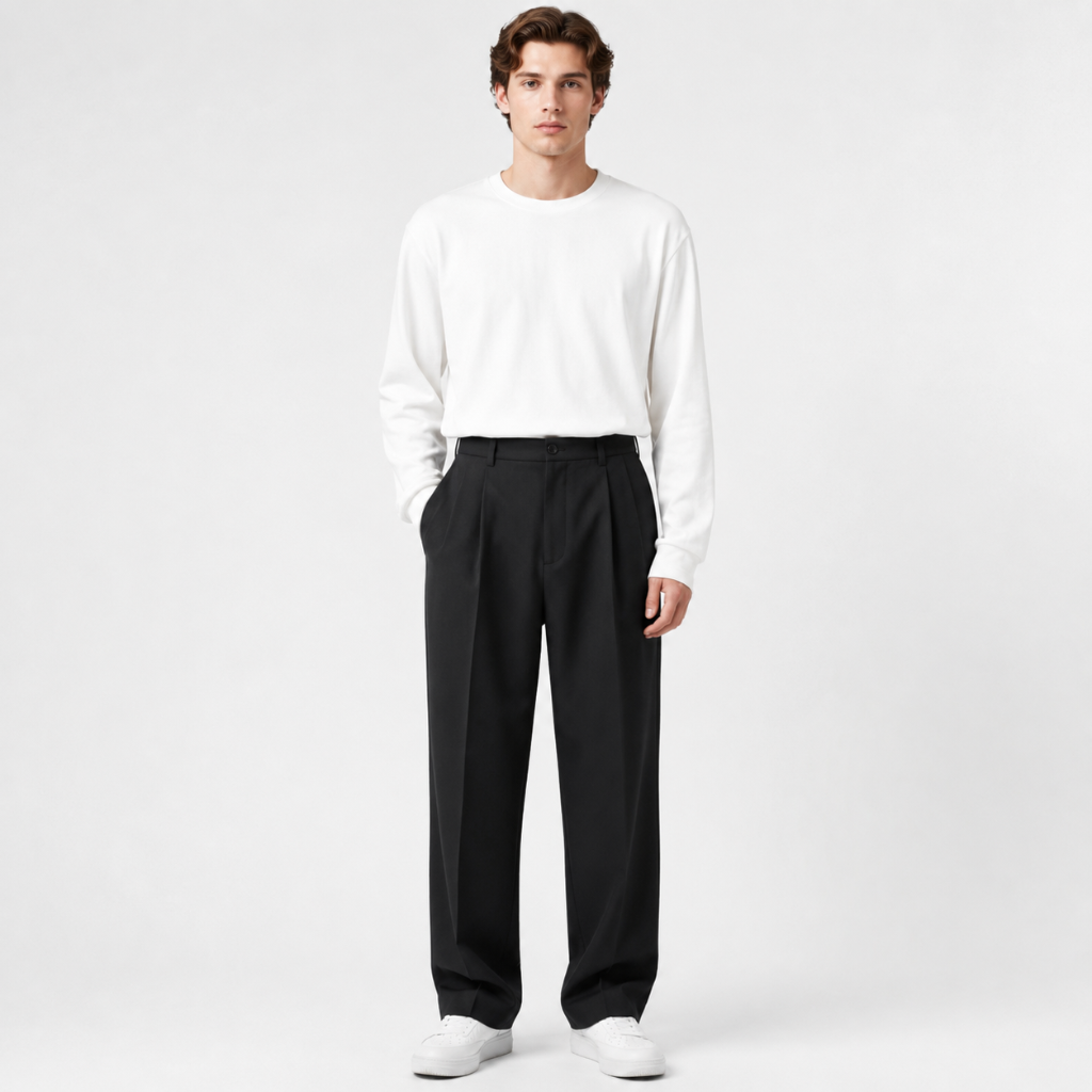 Men's Wide-Leg Casual Trousers
