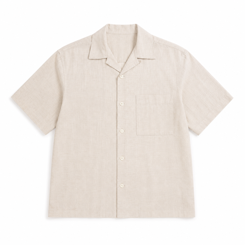 Oversized Linen Short Sleeve Shirt