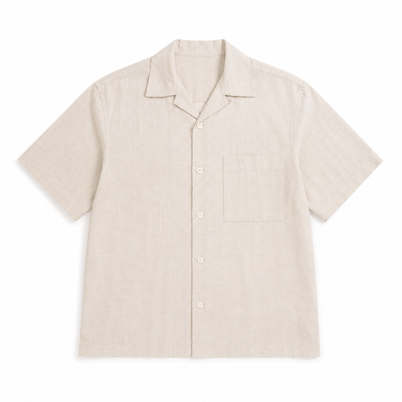 Oversized Linen Short Sleeve Shirt