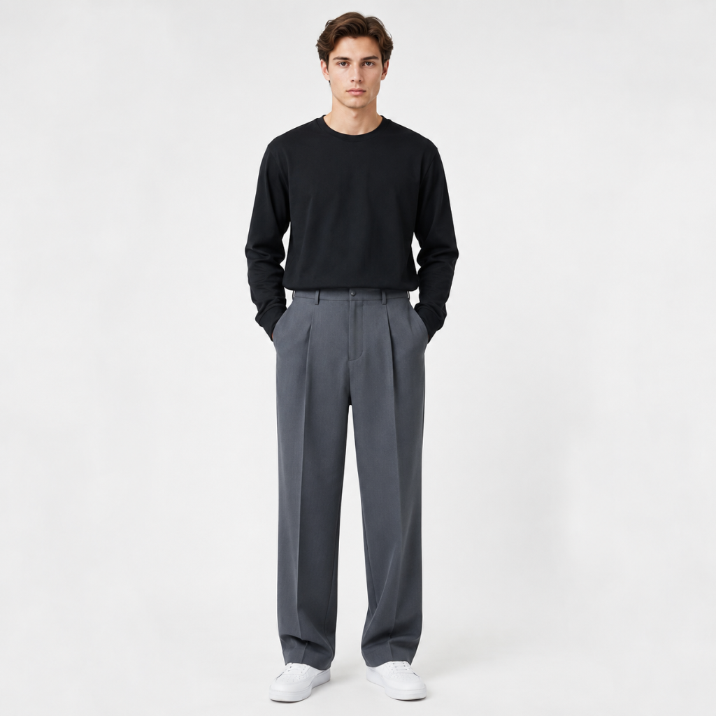 Men's Wide-Leg Casual Trousers