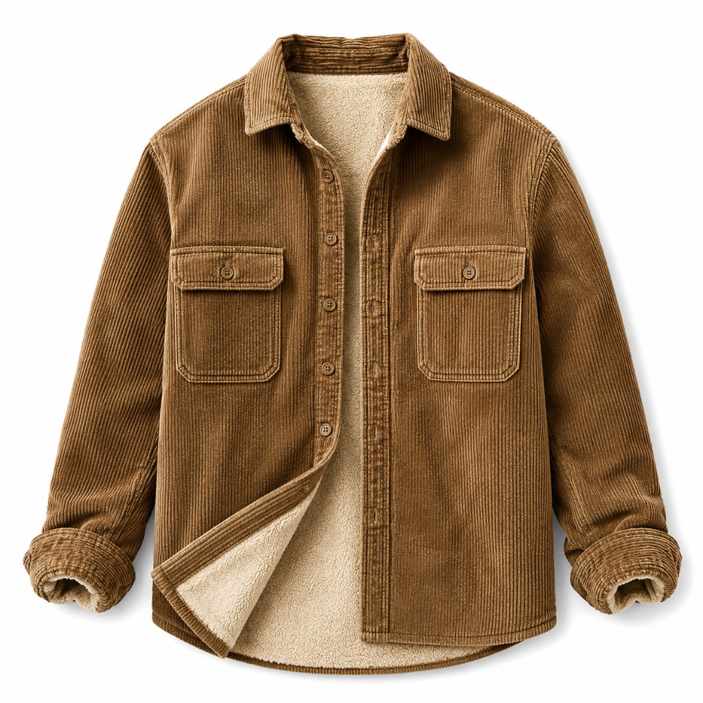 Elegant Corduroy Winter Jacket for Men