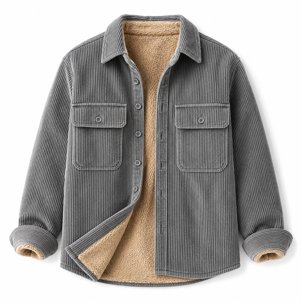 Elegant Corduroy Winter Jacket for Men