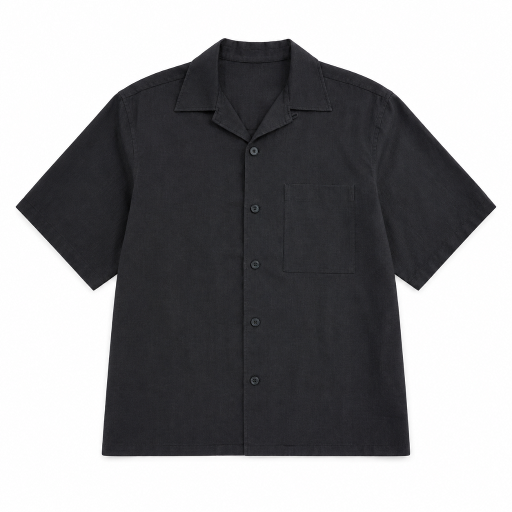 Oversized Linen Short Sleeve Shirt