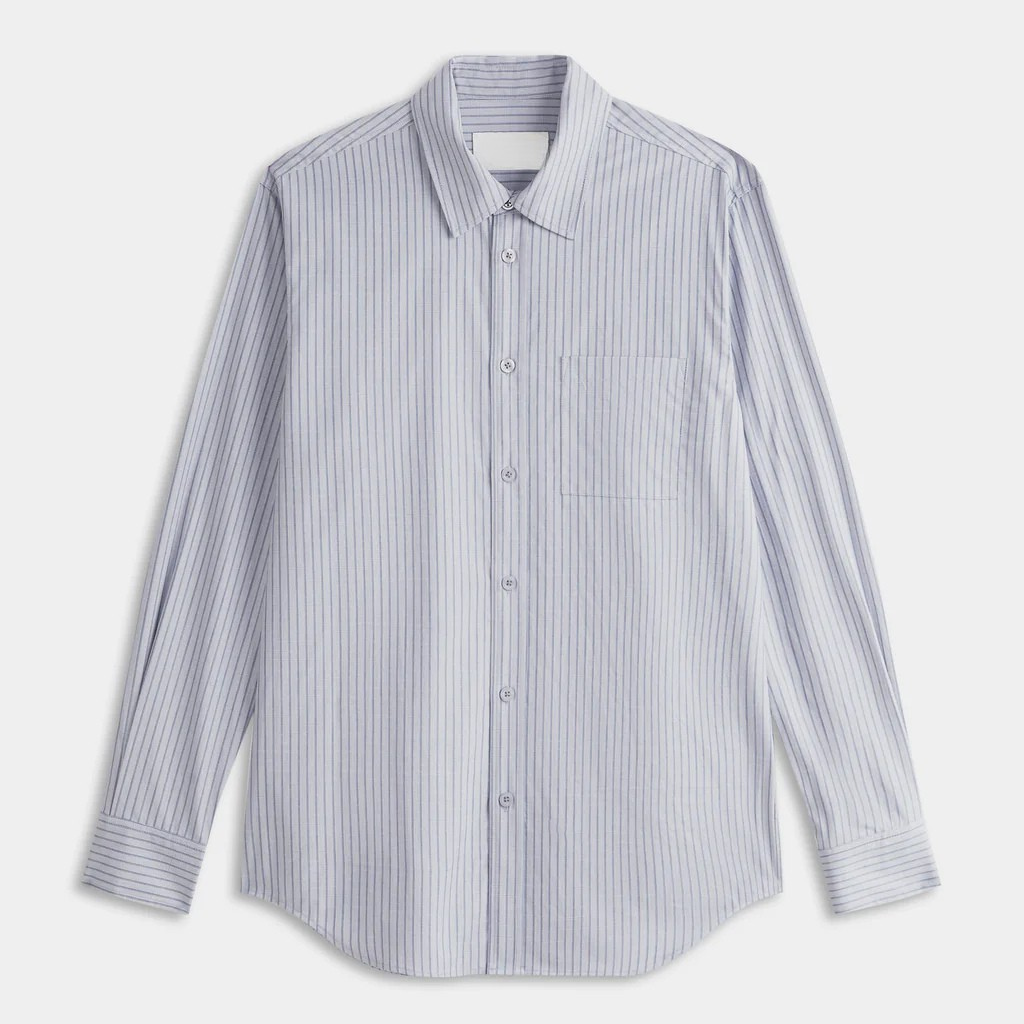 Men's Classic Cotton Stripe Button-Up Shirt