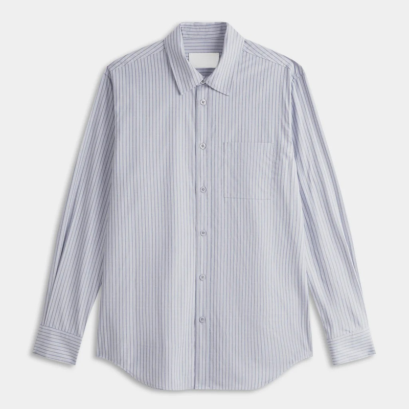 Men's Classic Cotton Stripe Button-Up Shirt